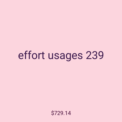 effort usages 239