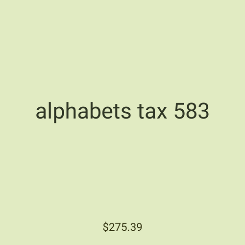 alphabets tax 583