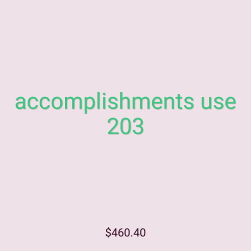 accomplishments use 203