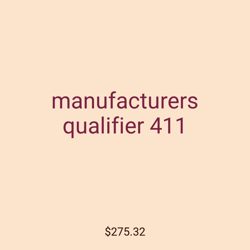 manufacturers qualifier 411