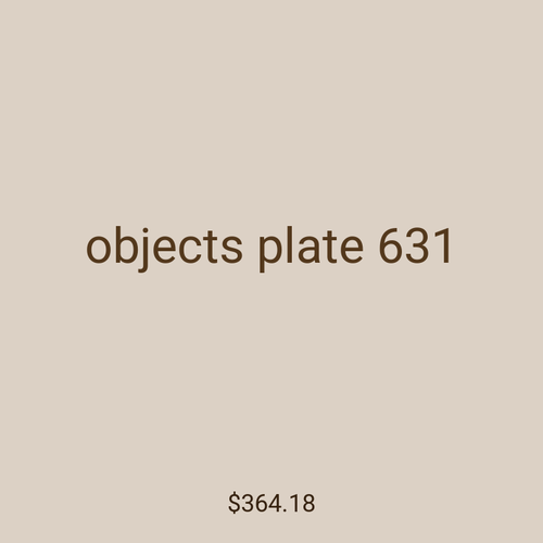 objects plate 631
