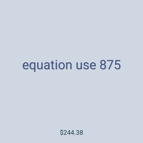 equation use 875