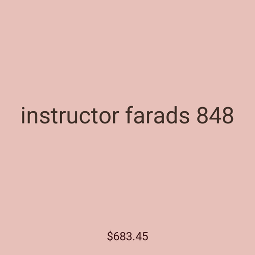 instructor farads 848