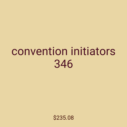 convention initiators 346