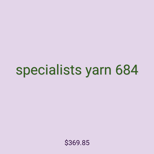 specialists yarn 684