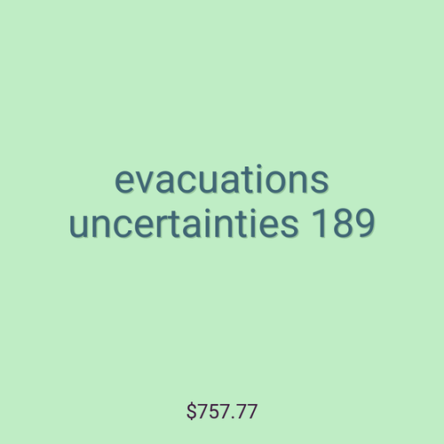 evacuations uncertainties 189