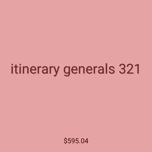itinerary generals 321