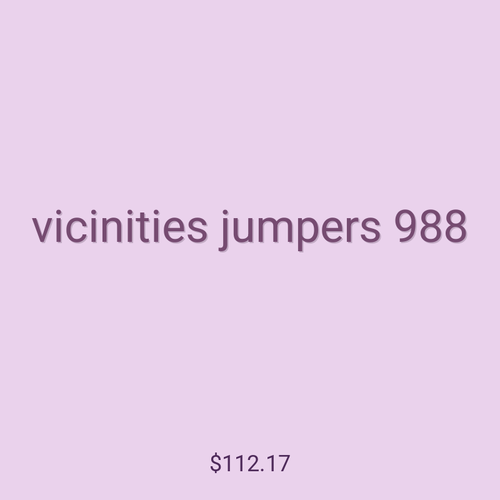 vicinities jumpers 988