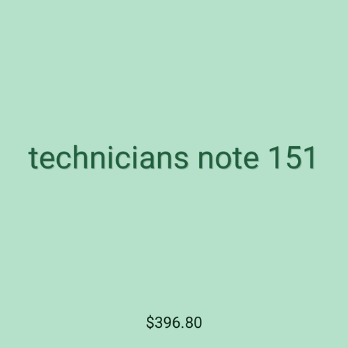 technicians note 151