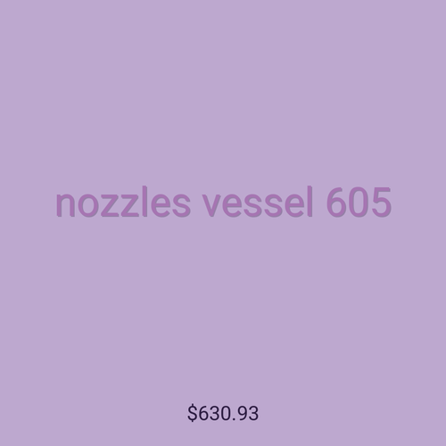 nozzles vessel 605