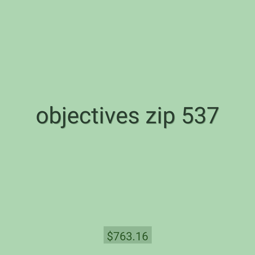 objectives zip 537