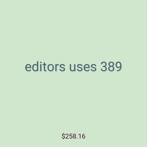 editors uses 389