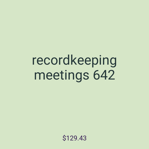 recordkeeping meetings 642