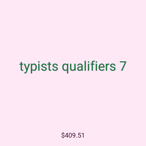 typists qualifiers 7