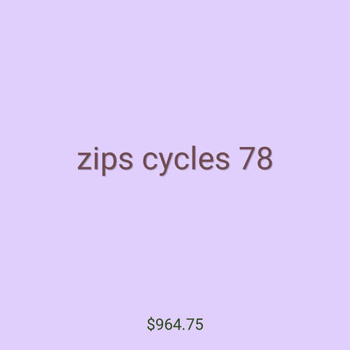 zips cycles 78