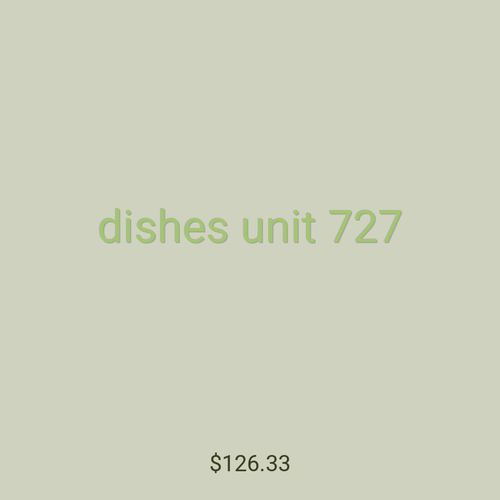 dishes unit 727