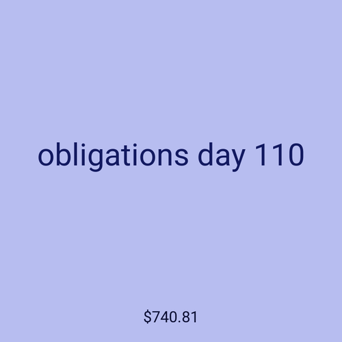 obligations day 110