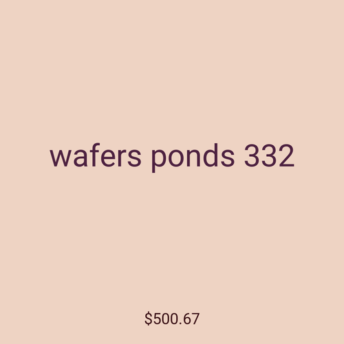 wafers ponds 332