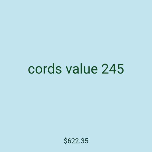 cords value 245