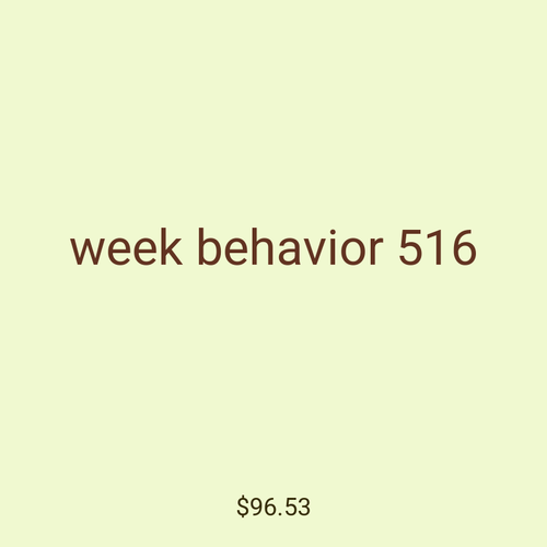 week behavior 516