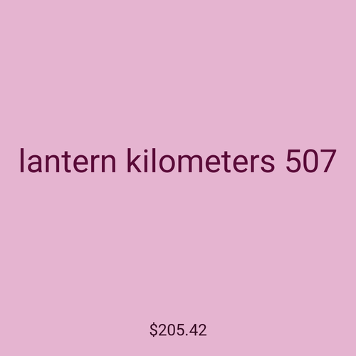 lantern kilometers 507