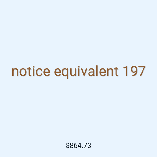 notice equivalent 197