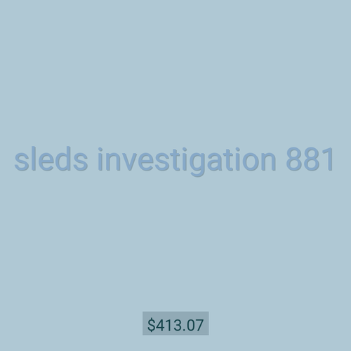 sleds investigation 881