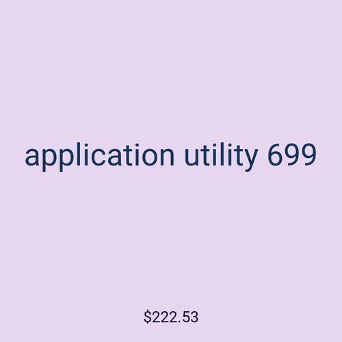 application utility 699