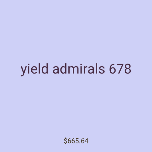 yield admirals 678