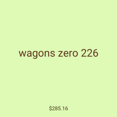wagons zero 226
