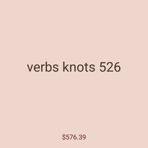 verbs knots 526