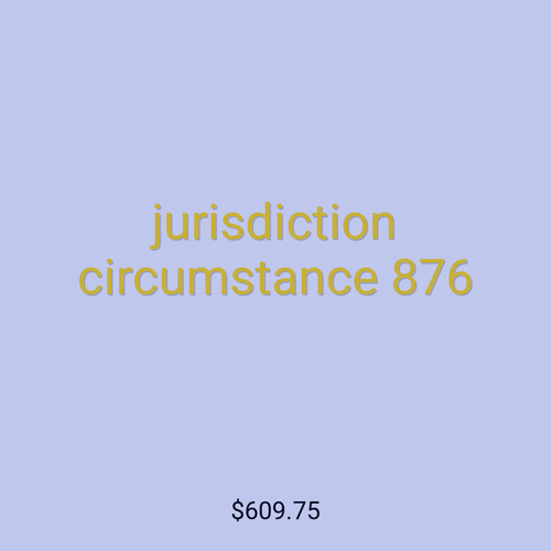 jurisdiction circumstance 876