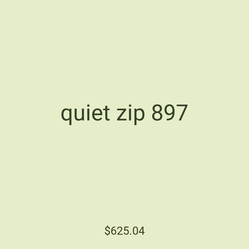 quiet zip 897