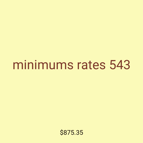 minimums rates 543