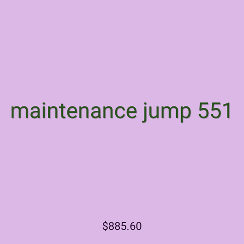 maintenance jump 551