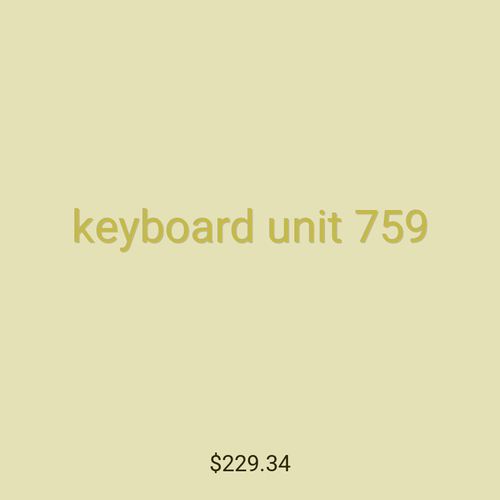 keyboard unit 759