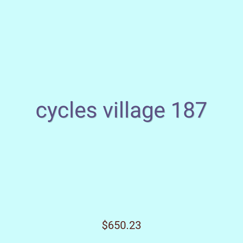 cycles village 187