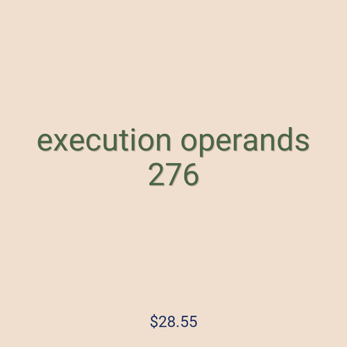 execution operands 276
