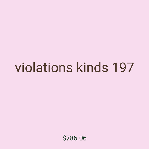 violations kinds 197