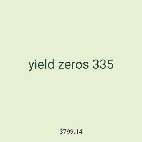 yield zeros 335