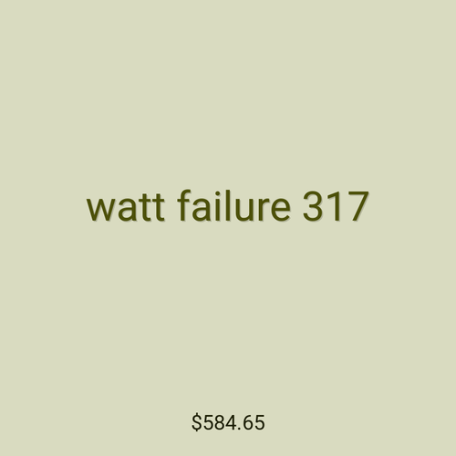 watt failure 317