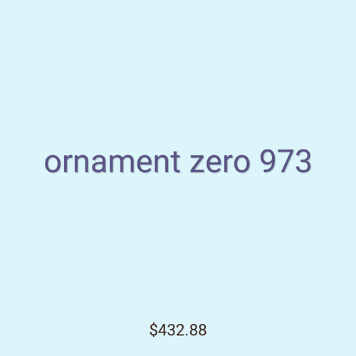 ornament zero 973
