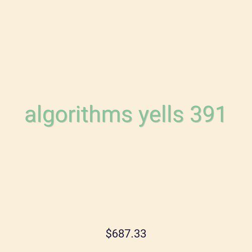 algorithms yells 391