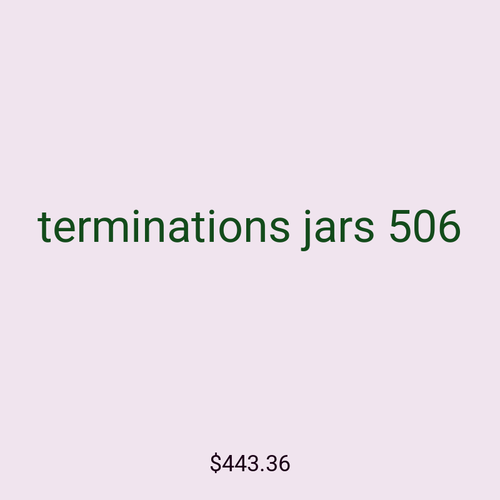 terminations jars 506