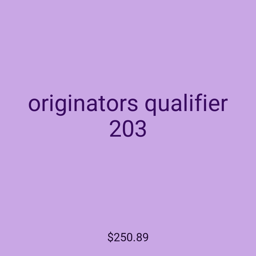 originators qualifier 203