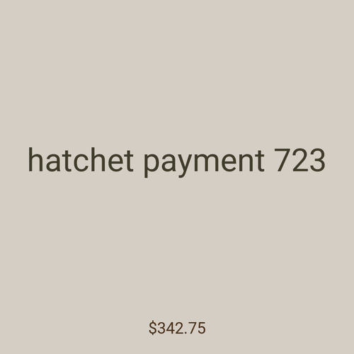 hatchet payment 723