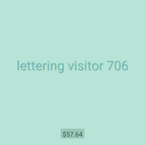 lettering visitor 706