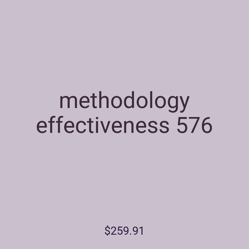 methodology effectiveness 576