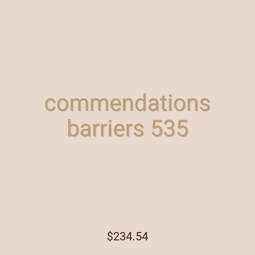 commendations barriers 535