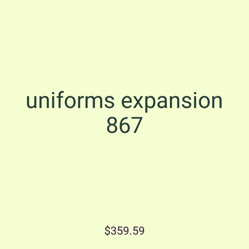 uniforms expansion 867